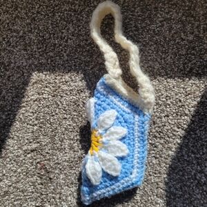 Crochet Daisy Bag Charm/Pencil Pouch